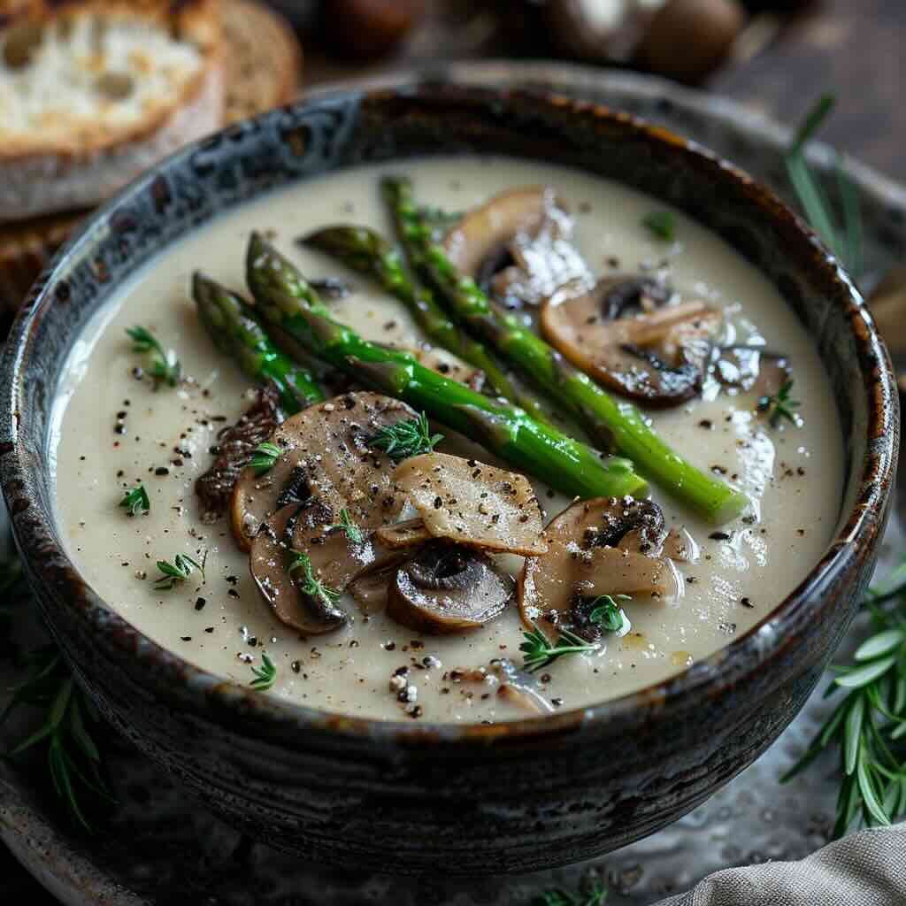Read more about the article Asparagus Mushroom Soup Recipe: Delicious and Easy Homemade Soup
