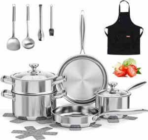 Read more about the article Upgrade Your Kitchen: ASKSCICI Stainless Steel Kitchen Utensils Set